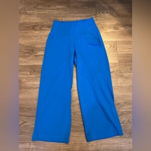 Lululemon High Rise Align Wide Leg Crop Size 4 Poolside Blue